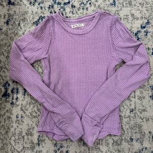 We The Free Lavender Long Sleeve Top